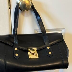 Tiffany & Fred Elegant Black Leather  Bag